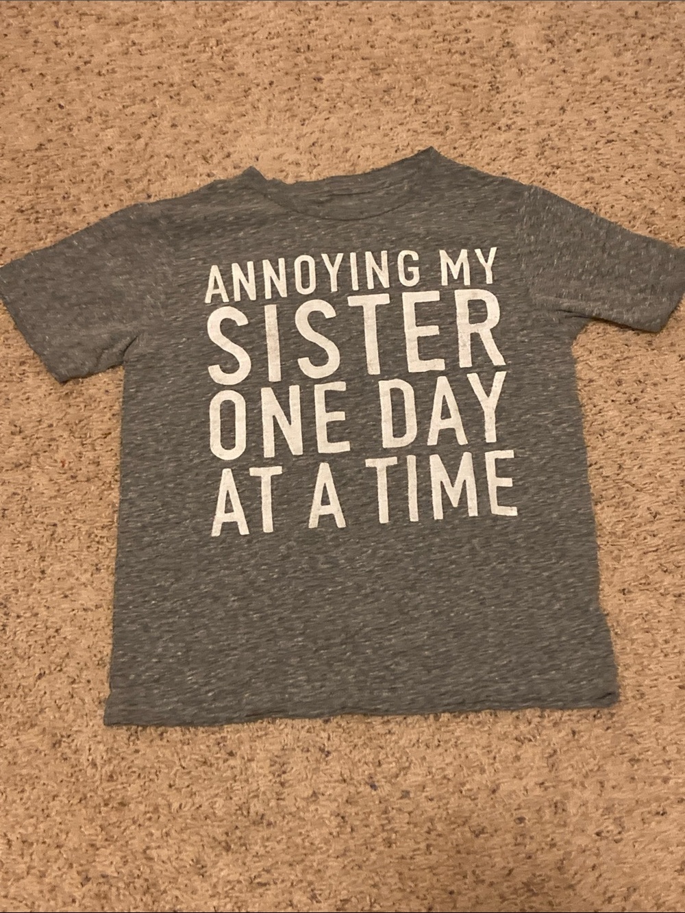 The Children's Place Gray Graphic Tee with White Text